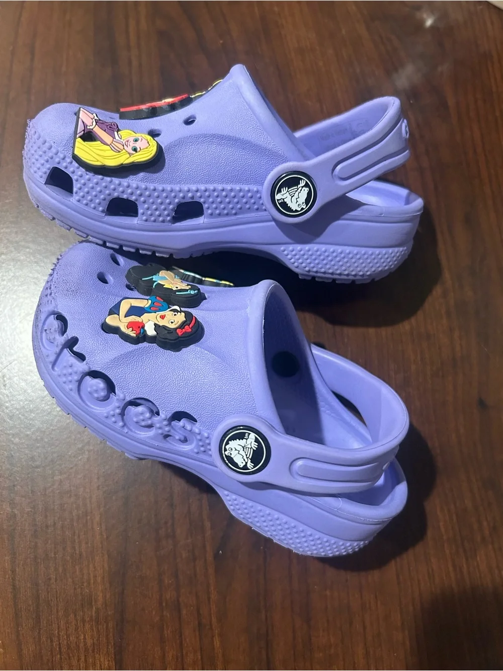 CROCS Kids Lavender Classic Clog with Disney Princess Jibbitz